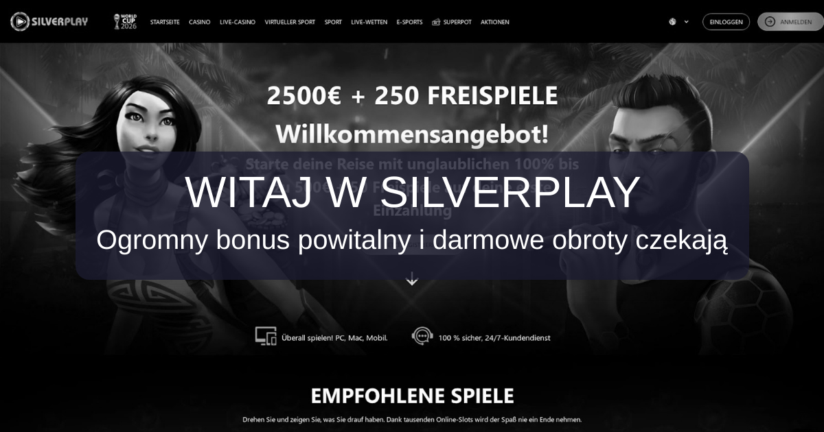 Silverplay Casino: Bonus do 500€ + Darmowe Spiny | Graj Teraz